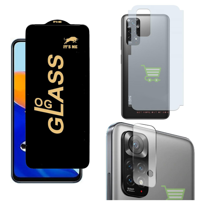 Redmi Note 11 3-in-1 Kit: OG Glass + Carbon Back Camera Protector - Image 2 Redmi Note 11 3-in-1 Kit: OG Glass + Carbon Back Camera Protector - Image 2