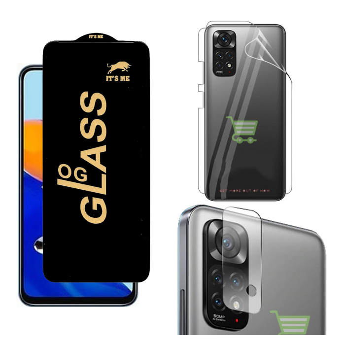 Redmi Note 11 360° Clear Kit: OG Glass + Back Jelly Camera Guard - Image 2 Redmi Note 11 360° Clear Kit: OG Glass + Back Jelly Camera Guard - Image 2