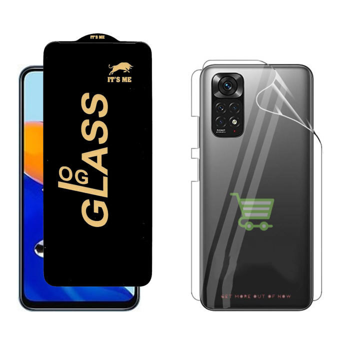 Redmi Note 11 Protection Pack: OG Glass + Clear Back Jelly Film - Image 2 Redmi Note 11 Protection Pack: OG Glass + Clear Back Jelly Film - Image 2