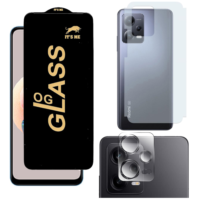 Redmi Note 12 3-in-1 Kit: OG Glass + Carbon Back Camera Protector - Image 2 Redmi Note 12 3-in-1 Kit: OG Glass + Carbon Back Camera Protector - Image 2