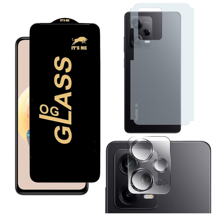 Redmi Note 12 Pro 3-in-1 Kit: OG Glass + Carbon Back Camera Protector - Image 2 Redmi Note 12 Pro 3-in-1 Kit: OG Glass + Carbon Back Camera Protector - Image 2