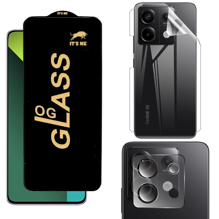 Redmi Note 13 360° Clear Kit: OG Glass + Back Jelly Camera Guard - Image 2 Redmi Note 13 360° Clear Kit: OG Glass + Back Jelly Camera Guard - Image 2