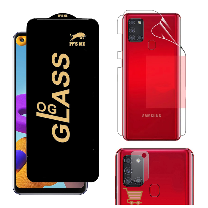 Samsung A21s Protection Bundle: OG Glass + Back Jelly Camera Guard - Image 2 Samsung A21s Protection Bundle: OG Glass + Back Jelly Camera Guard - Image 2