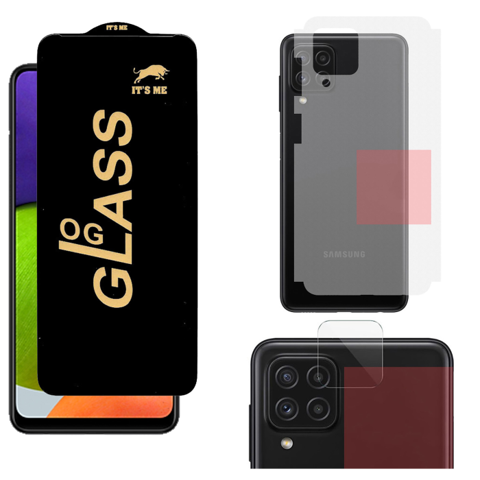 Samsung A22 3-in-1 Kit: OG Glass + Carbon Back Camera Protector - Image 2 Samsung A22 3-in-1 Kit: OG Glass + Carbon Back Camera Protector - Image 2