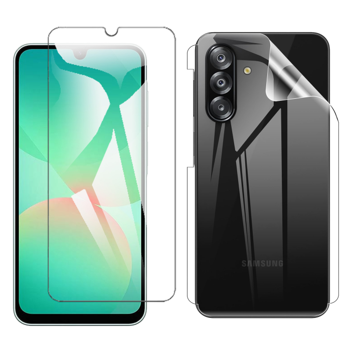 Samsung A26 Glass Protector Polish Screen Tempered + Back Clear Jelly Soft Film Protection Hydrogel For Galaxy - Image 2 Samsung A26 Glass Protector Polish Screen Tempered + Back Clear Jelly Soft Film Protection Hydrogel For Galaxy - Image 2