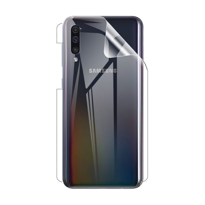 Samsung A50s Back Clear Jelly Protector - Soft Hydrogel Film - Image 2 Samsung A50s Back Clear Jelly Protector - Soft Hydrogel Film - Image 2