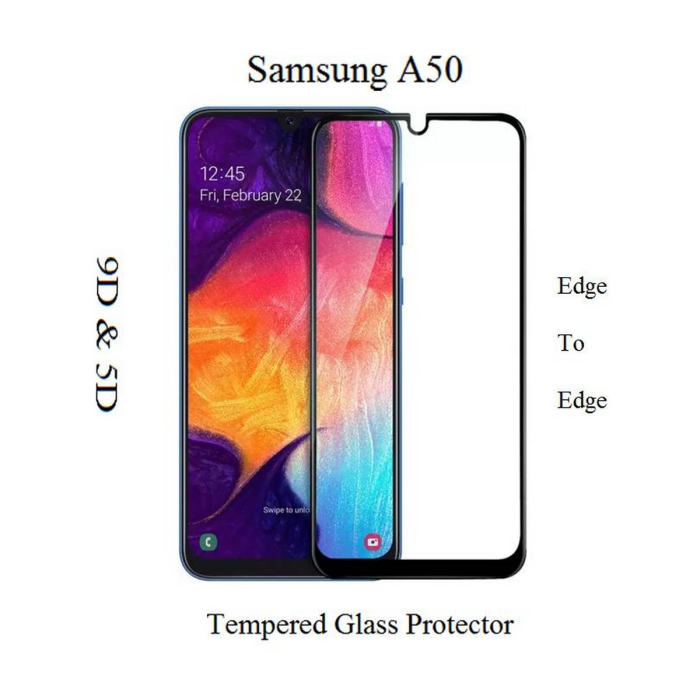 Samsung Galaxy A50 Full Screen Protector 9D Tempered Glass Protector For Samsung Galaxy A50 - Image 2 Samsung Galaxy A50 Full Screen Protector 9D Tempered Glass Protector For Samsung Galaxy A50 - Image 2