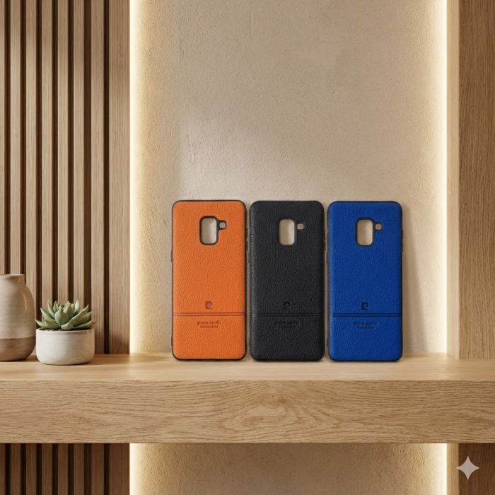 Samsung Galaxy A8 Plus Soft Leather Cover - Image 2 Samsung Galaxy A8 Plus Soft Leather Cover - Image 2