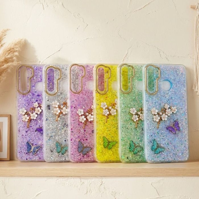 Samsung Galaxy J6 Butterfly Glitter Fancy Mobile Cover - Image 2 Samsung Galaxy J6 Butterfly Glitter Fancy Mobile Cover - Image 2