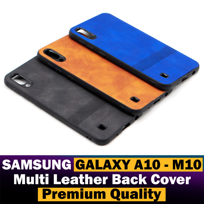 Samsung Galaxy M10 Back Cover Leather Soft Color Full Silicon Cover For Boys - Image 2