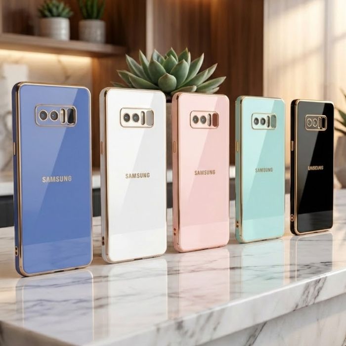 Samsung Galaxy Note 8 Soft Multi Golden Border Camera Protection Cover - Image 2 Samsung Galaxy Note 8 Soft Multi Golden Border Camera Protection Cover - Image 2
