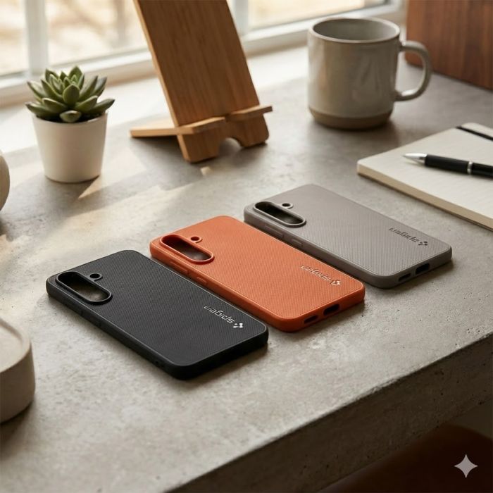 Samsung Galaxy S25 Spigen Texture Soft Mobile Cover - Image 2 Samsung Galaxy S25 Spigen Texture Soft Mobile Cover - Image 2
