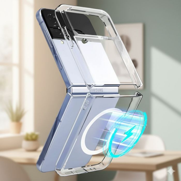 Samsung Galaxy Z Flip 3 Magsafe Transparent Mobile Cover - Image 2 Samsung Galaxy Z Flip 3 Magsafe Transparent Mobile Cover - Image 2