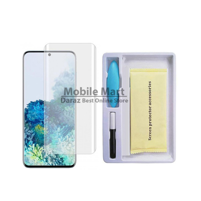 Samsung S20 Plus Front UV Tempered Glass Protector For Fully Curved Glass For Samsung S20 Plus - Image 2 Samsung S20 Plus Front UV Tempered Glass Protector For Fully Curved Glass For Samsung S20 Plus - Image 2