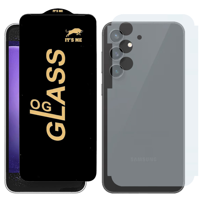 Samsung S23 FE Combo: OG Glass Screen Protector + Carbon Back Skin - Image 2 Samsung S23 FE Combo: OG Glass Screen Protector + Carbon Back Skin - Image 2