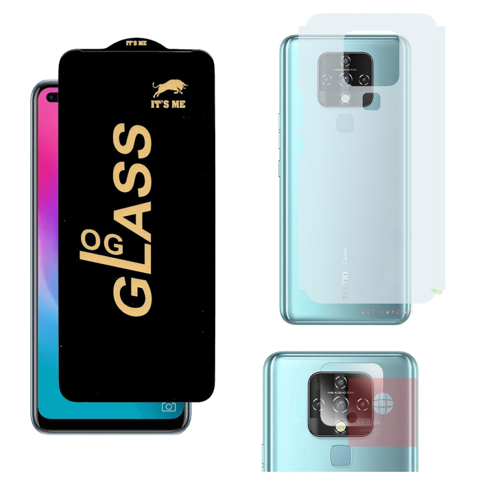 Tecno Camon 16 3-in-1 Kit: OG Glass + Carbon Back Camera Protector - Image 2 Tecno Camon 16 3-in-1 Kit: OG Glass + Carbon Back Camera Protector - Image 2