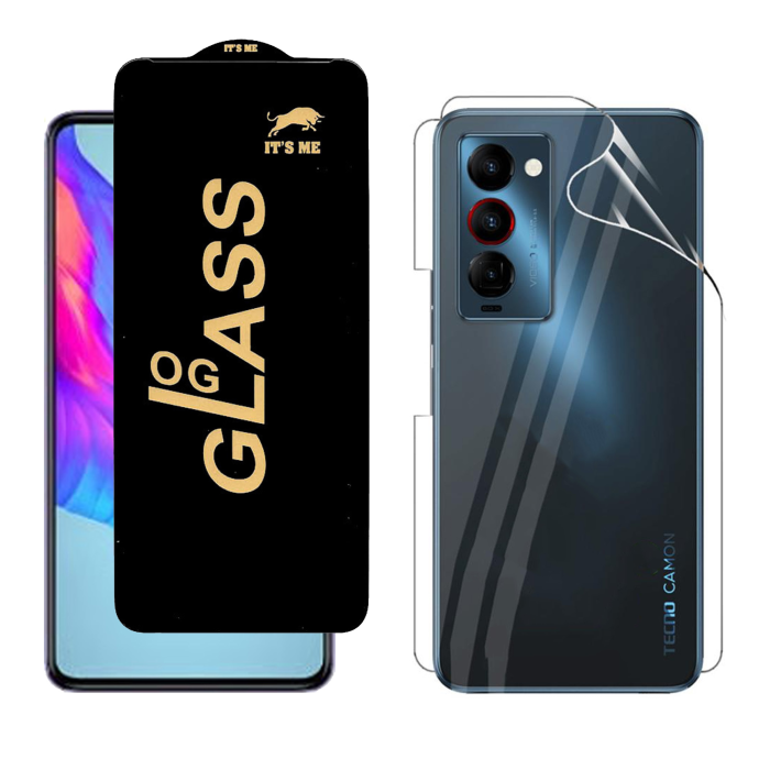 Tecno Camon 18 Protection Pack: OG Glass + Clear Back Jelly Film - Image 2 Tecno Camon 18 Protection Pack: OG Glass + Clear Back Jelly Film - Image 2
