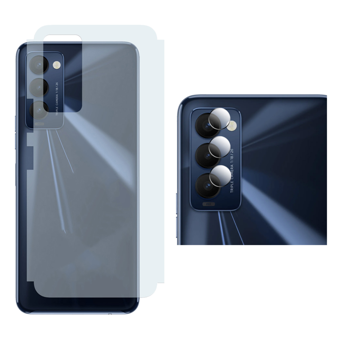 Tecno Camon 18p Clear Back Kit: Carbon + Camera Lens Protector - Image 2 Tecno Camon 18p Clear Back Kit: Carbon + Camera Lens Protector - Image 2