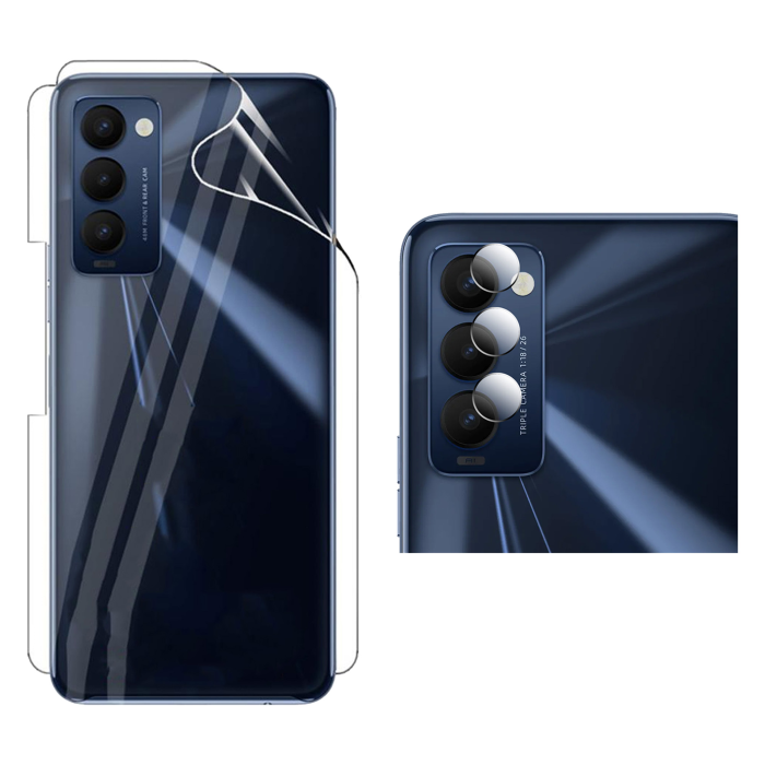 Tecno Camon 18p Clear Back Kit: Jelly Film + Camera Lens Protector - Image 2 Tecno Camon 18p Clear Back Kit: Jelly Film + Camera Lens Protector - Image 2