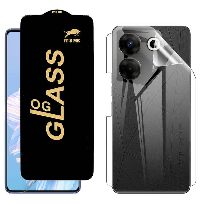 Tecno Camon 20 Pro Protection Pack: OG Glass + Clear Back Jelly Film - Image 2 Tecno Camon 20 Pro Protection Pack: OG Glass + Clear Back Jelly Film - Image 2