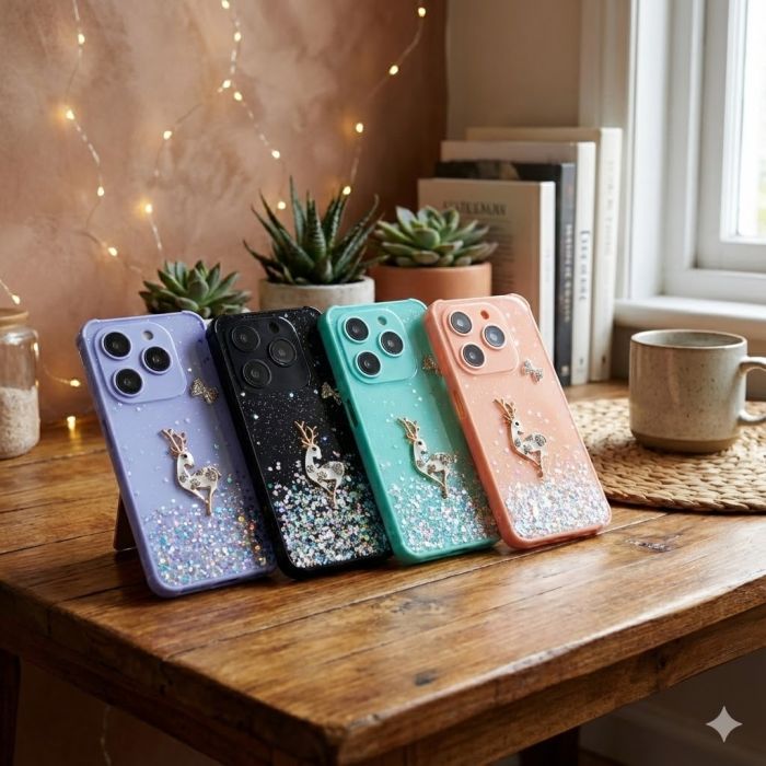 Tecno Pop 8 Glitter Flower Mobile Cover - Image 2 Tecno Pop 8 Glitter Flower Mobile Cover - Image 2