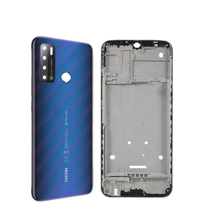 Tecno Pouvoir 4 Housing Middle Frame With Side Button and Camera Lens Complete Body Casing Replacement For Pouvoir 4 - Purple - Image 2 Tecno Pouvoir 4 Housing Middle Frame With Side Button and Camera Lens Complete Body Casing Replacement For Pouvoir 4 - Purple - Image 2