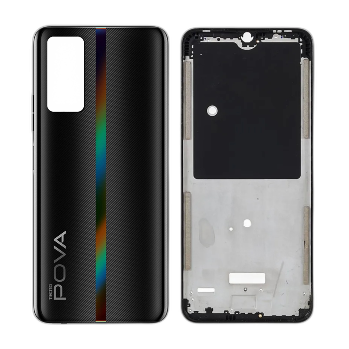 Tecno Pova 2 Housing Middle Frame With Side Button and Camera Lens Complete Body Casing Replacement For Pova 2 - Black - Image 2 Tecno Pova 2 Housing Middle Frame With Side Button and Camera Lens Complete Body Casing Replacement For Pova 2 - Black - Image 2