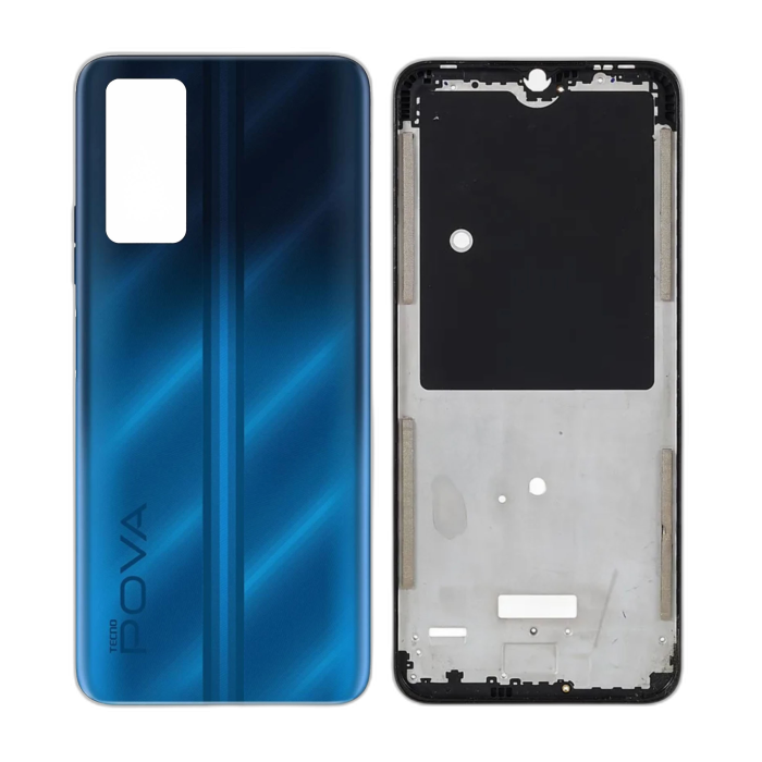 Tecno Pova 2 Housing Middle Frame With Side Button and Camera Lens Complete Body Casing Replacement For Pova 2 - Blue - Image 2 Tecno Pova 2 Housing Middle Frame With Side Button and Camera Lens Complete Body Casing Replacement For Pova 2 - Blue - Image 2