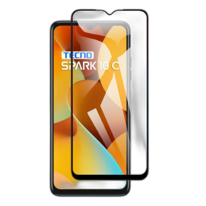 Tecno Spark 10c Full Screen Protector 9D Tempered Glass Protector For Tecno Spark 10c - Image 2 Tecno Spark 10c Full Screen Protector 9D Tempered Glass Protector For Tecno Spark 10c - Image 2