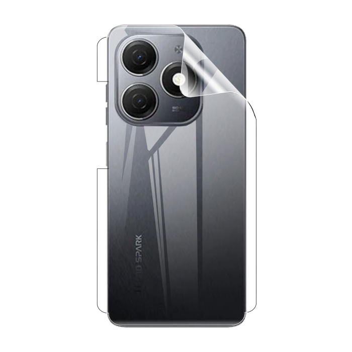 Tecno Spark 20 Back Clear Jelly Protector - Soft Hydrogel Film - Image 2 Tecno Spark 20 Back Clear Jelly Protector - Soft Hydrogel Film - Image 2