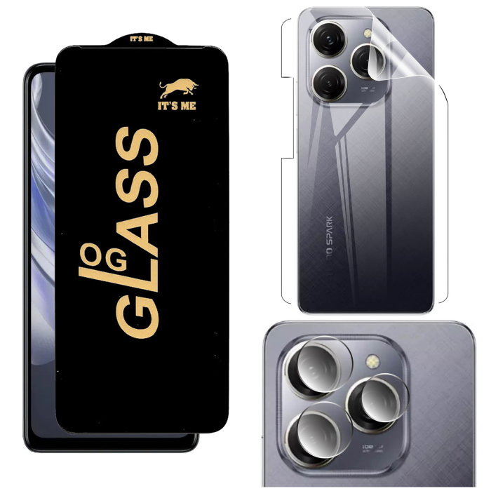 Tecno Spark 20 Pro 360° Clear Kit: OG Glass + Back Jelly Camera Guard - Image 2 Tecno Spark 20 Pro 360° Clear Kit: OG Glass + Back Jelly Camera Guard - Image 2