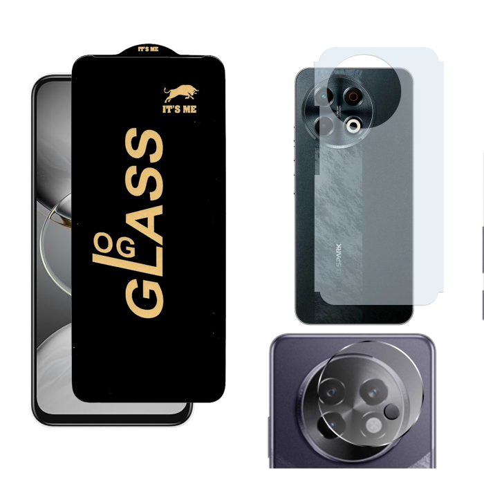 Tecno Spark 30 Pro 3-in-1 Kit: OG Glass + Carbon Back Camera Protector - Image 2 Tecno Spark 30 Pro 3-in-1 Kit: OG Glass + Carbon Back Camera Protector - Image 2