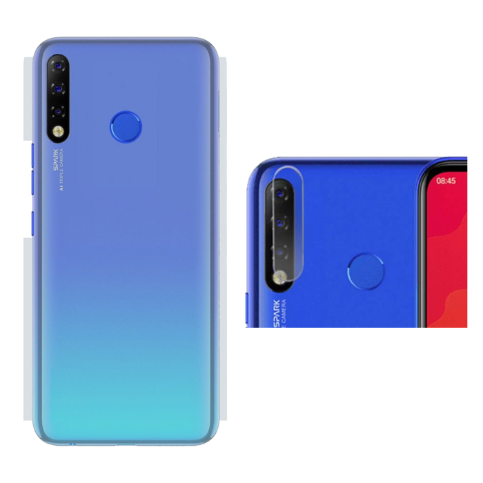 Tecno Spark 4 Clear Back Kit: Carbon + Camera Lens Protector - Image 2 Tecno Spark 4 Clear Back Kit: Carbon + Camera Lens Protector - Image 2