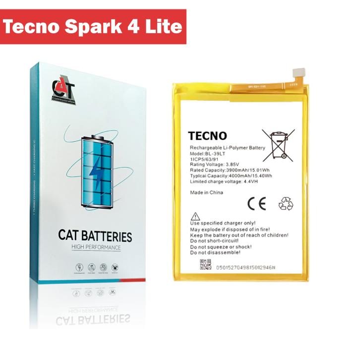 Tecno Spark 4 Lite Battery Replacement - CAT 4000mAh (BL-39LT) - Image 2 Tecno Spark 4 Lite Battery Replacement - CAT 4000mAh (BL-39LT) - Image 2