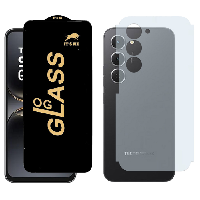 Tecno Spark 40 Pro Combo: OG Glass Screen Protector + Carbon Back Skin - Image 2 Tecno Spark 40 Pro Combo: OG Glass Screen Protector + Carbon Back Skin - Image 2