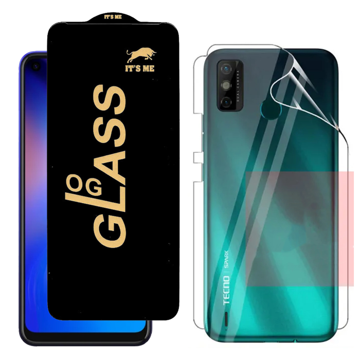 Tecno Spark 6 Go Protection Pack: OG Glass + Clear Back Jelly Film - Image 2 Tecno Spark 6 Go Protection Pack: OG Glass + Clear Back Jelly Film - Image 2