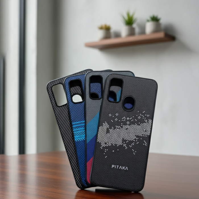 Tecno Spark 7 - 7T Pitaka Leather Texture Case Multi Colour Premium Soft Back Cover Protective Slim Fit Luxury - Image 2 Tecno Spark 7 - 7T Pitaka Leather Texture Case Multi Colour Premium Soft Back Cover Protective Slim Fit Luxury - Image 2