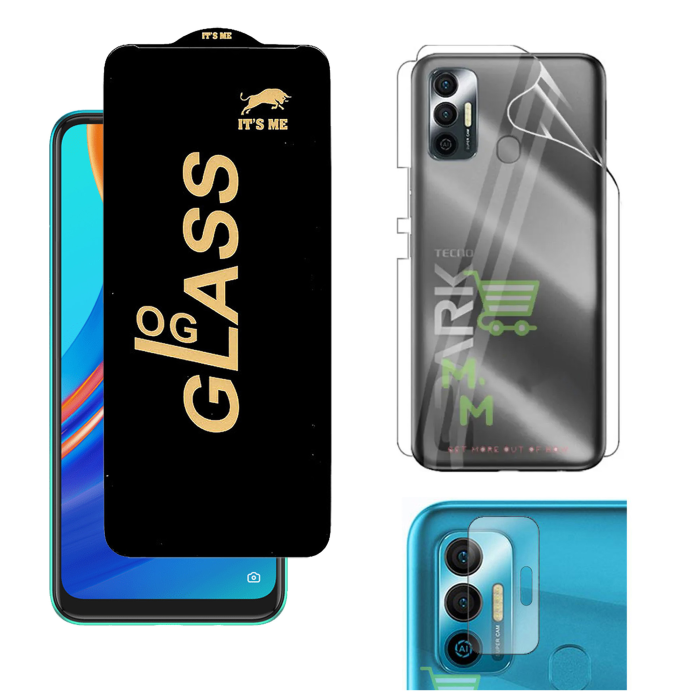 Tecno Spark 7T 360° Clear Kit: OG Glass + Back Jelly Camera Guard - Image 2 Tecno Spark 7T 360° Clear Kit: OG Glass + Back Jelly Camera Guard - Image 2