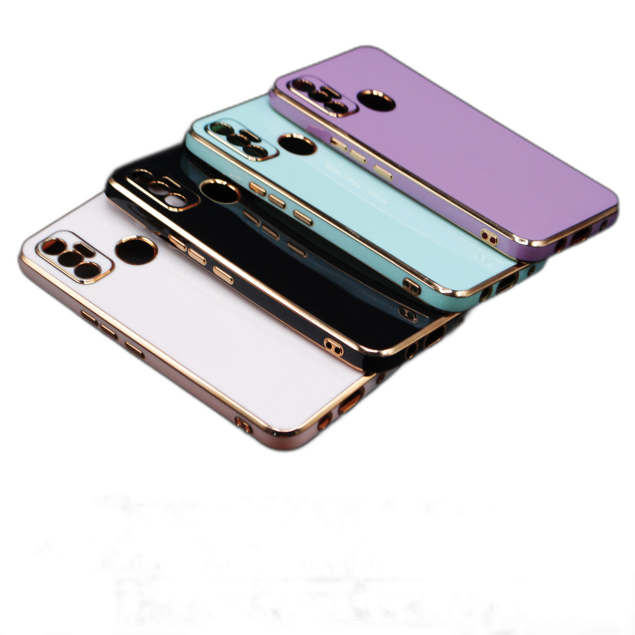 Tecno Spark 7T Soft Multi Golden Border Camera Protection Cover - Image 2 Tecno Spark 7T Soft Multi Golden Border Camera Protection Cover - Image 2
