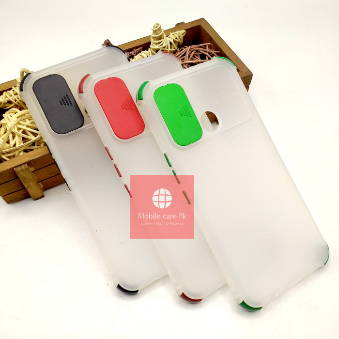 Tecno Spark 7T White Soft Smoky Matte Shutter Bumper Cover - Image 2 Tecno Spark 7T White Soft Smoky Matte Shutter Bumper Cover - Image 2