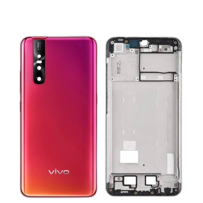 Vivo V15 Pro Housing Middle Frame With Side Button and Camera Lens Complete Body Casing Replacement For V15 Pro - Red - Image 2 Vivo V15 Pro Housing Middle Frame With Side Button and Camera Lens Complete Body Casing Replacement For V15 Pro - Red - Image 2