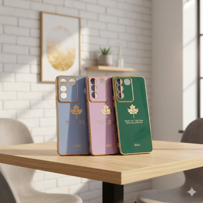 Vivo V27e Soft Multi Golden Border Camera Protection Cover - Image 2 Vivo V27e Soft Multi Golden Border Camera Protection Cover - Image 2