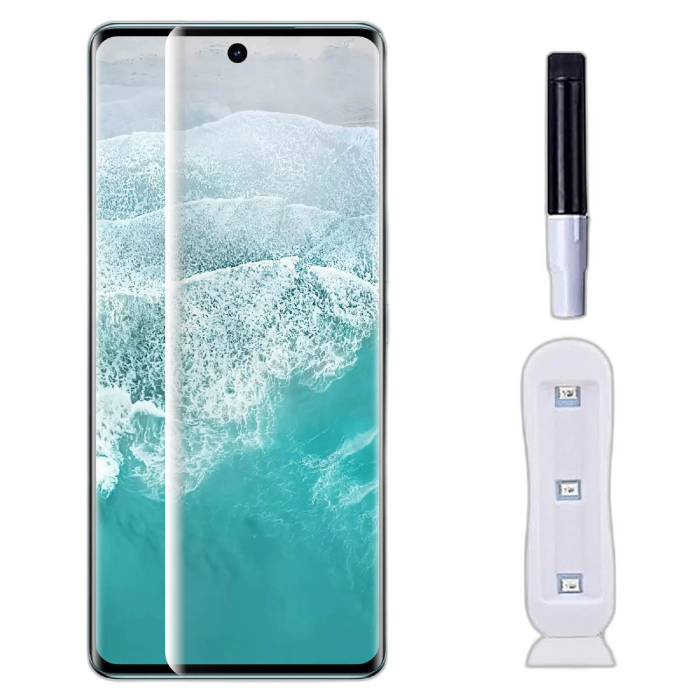Vivo V30 Front UV Tempered Glass Protector For Fully Curved Glass For Vivo V30 - Image 2 Vivo V30 Front UV Tempered Glass Protector For Fully Curved Glass For Vivo V30 - Image 2