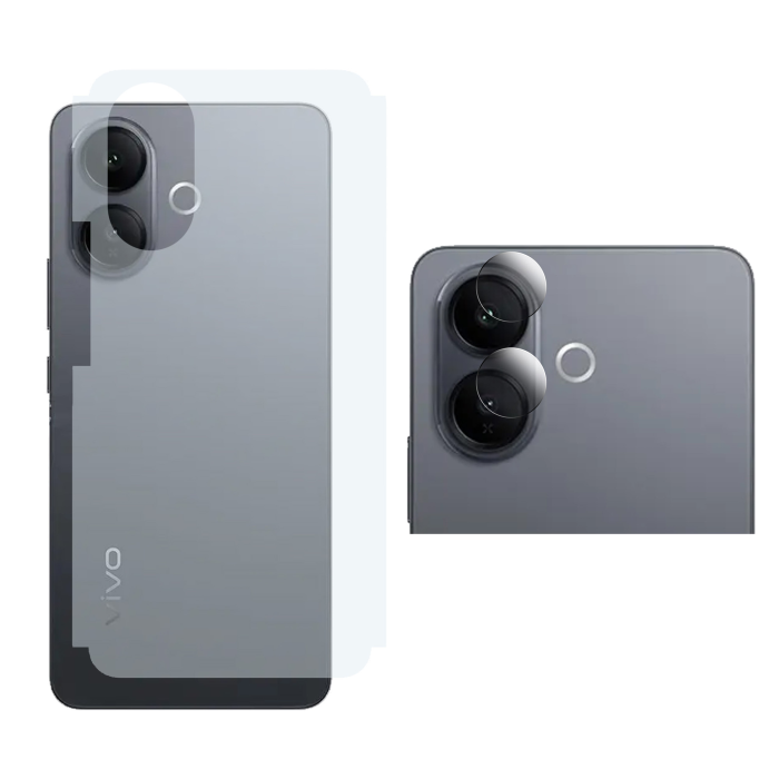 Vivo V60 Lite Clear Back Kit: Carbon + Camera Lens Protector - Image 2 Vivo V60 Lite Clear Back Kit: Carbon + Camera Lens Protector - Image 2