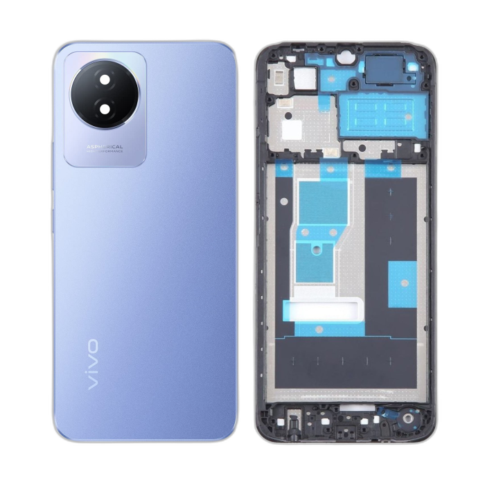 Vivo Y02 Rear Complete Body Casing Housing With Camera Lens Replacement For Vivo Y02 - Blue - Image 2 Vivo Y02 Rear Complete Body Casing Housing With Camera Lens Replacement For Vivo Y02 - Blue - Image 2