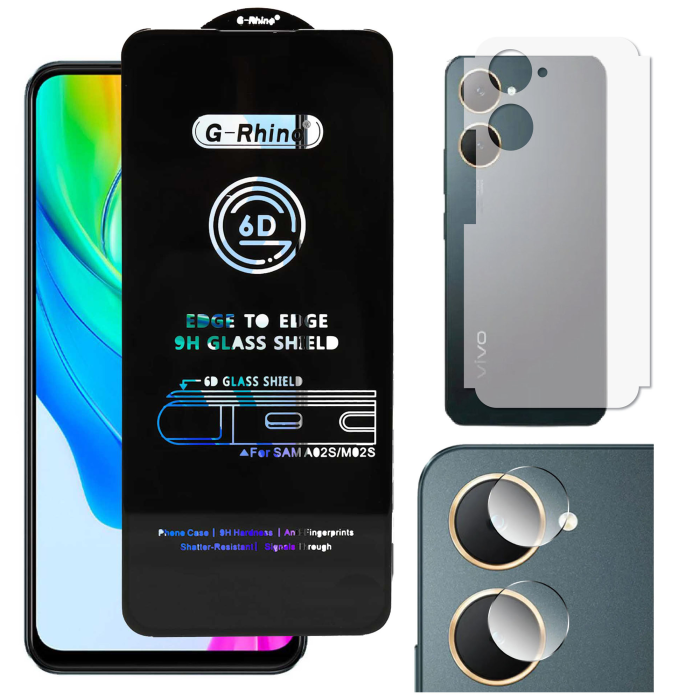 Vivo Y03T 3-in-1 Kit: OG Glass + Carbon Back Camera Protector - Image 2 Vivo Y03T 3-in-1 Kit: OG Glass + Carbon Back Camera Protector - Image 2