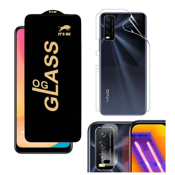 Vivo Y20 360° Clear Kit: OG Glass + Back Jelly Camera Guard - Image 2 Vivo Y20 360° Clear Kit: OG Glass + Back Jelly Camera Guard - Image 2