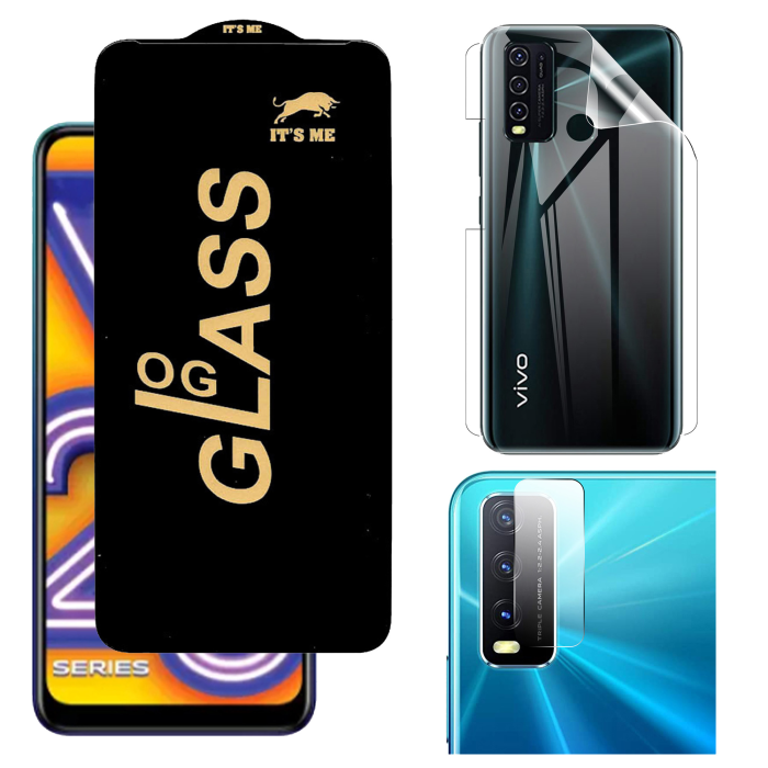 Vivo Y20i 360° Clear Kit: OG Glass + Back Jelly Camera Guard - Image 2 Vivo Y20i 360° Clear Kit: OG Glass + Back Jelly Camera Guard - Image 2