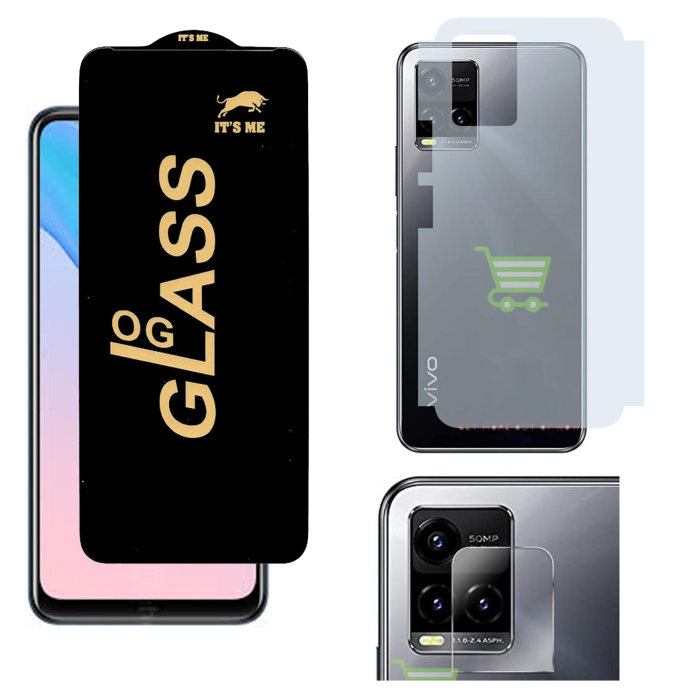 Vivo Y21A 3-in-1 Kit: OG Glass + Carbon Back Camera Protector - Image 2 Vivo Y21A 3-in-1 Kit: OG Glass + Carbon Back Camera Protector - Image 2