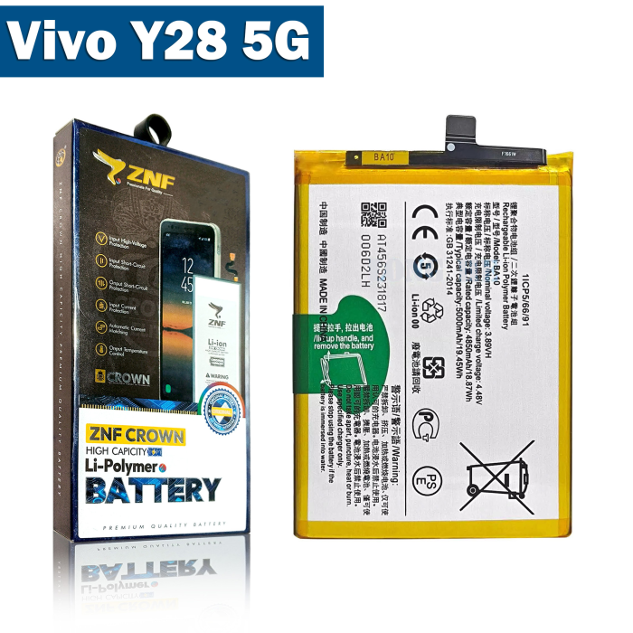 Vivo Y28 5G Battery Replacement - ZNF 5000mAh (BA10) - Image 2 Vivo Y28 5G Battery Replacement - ZNF 5000mAh (BA10) - Image 2